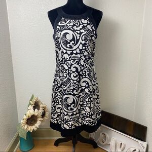 Silk Dress - Black & White - Size 8